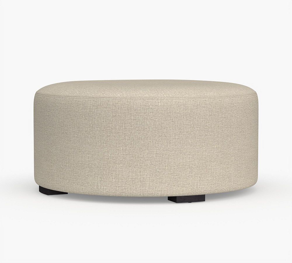 Universal Upholstered Round Ottoman | Pottery Barn