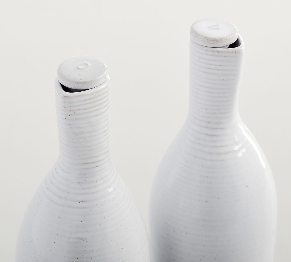 Quinn Handcrafted Stoneware Olive Oil & Vinegar Cruet Pottery Barn
