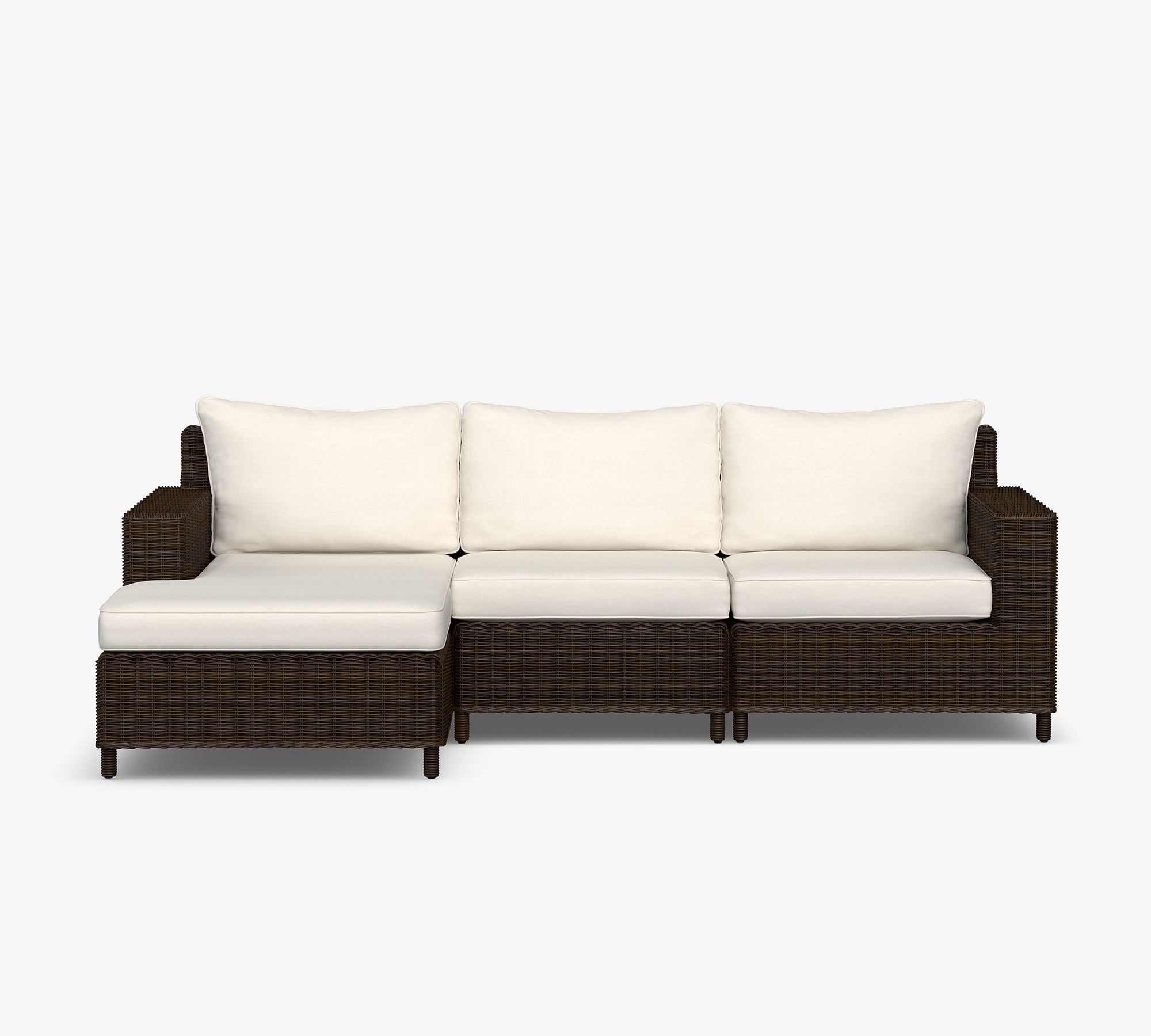 Torrey Wicker 3-Piece Single Chaise Outdoor Sectional (99")