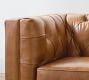 Chesterfield Square Arm Leather 4-Piece Reversible Grand Sectional (141&quot;)