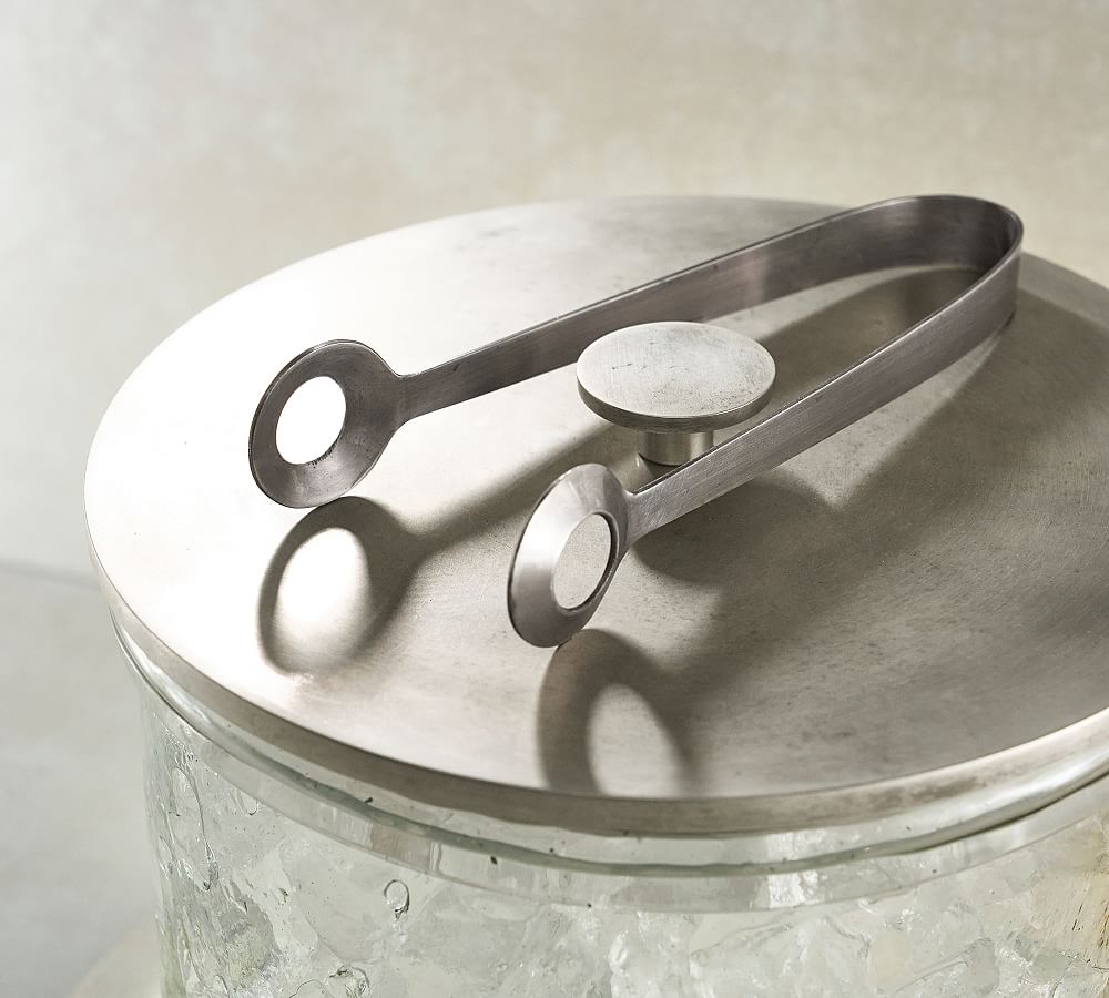 Handmade Hammered Glass Ice Bucket Pottery Barn