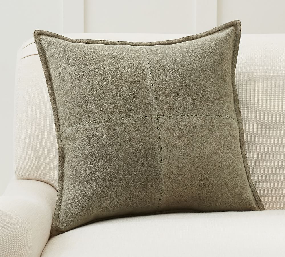 Pieced Suede Pillow