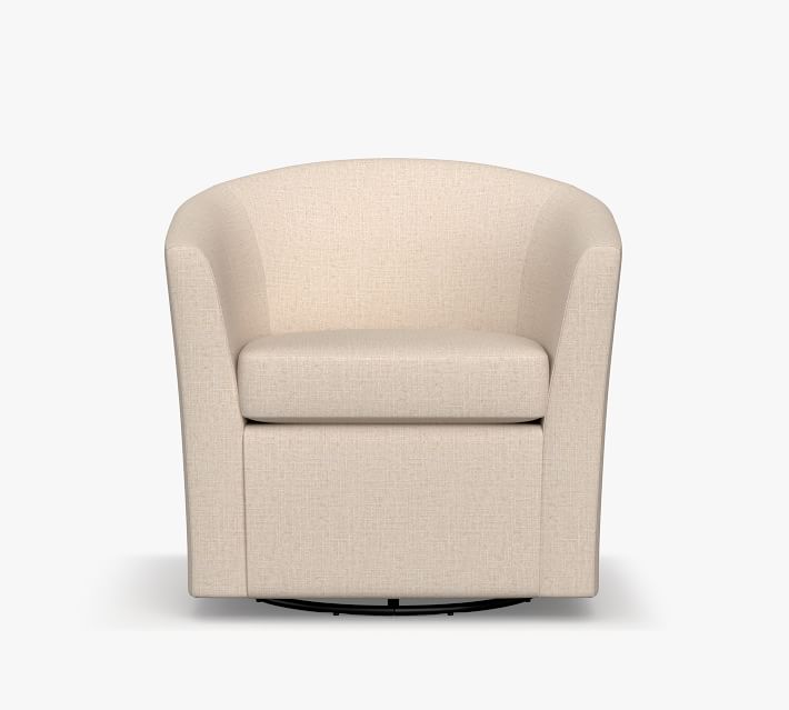 Fiona Mid-Century Modern Fabric Swivel Armchair – EMFURN