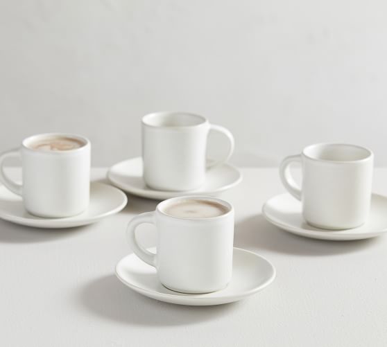 Mason Stoneware Espresso Cup & Saucer - Set of 4