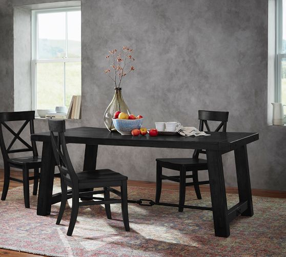 Black dining room cheap set with bench