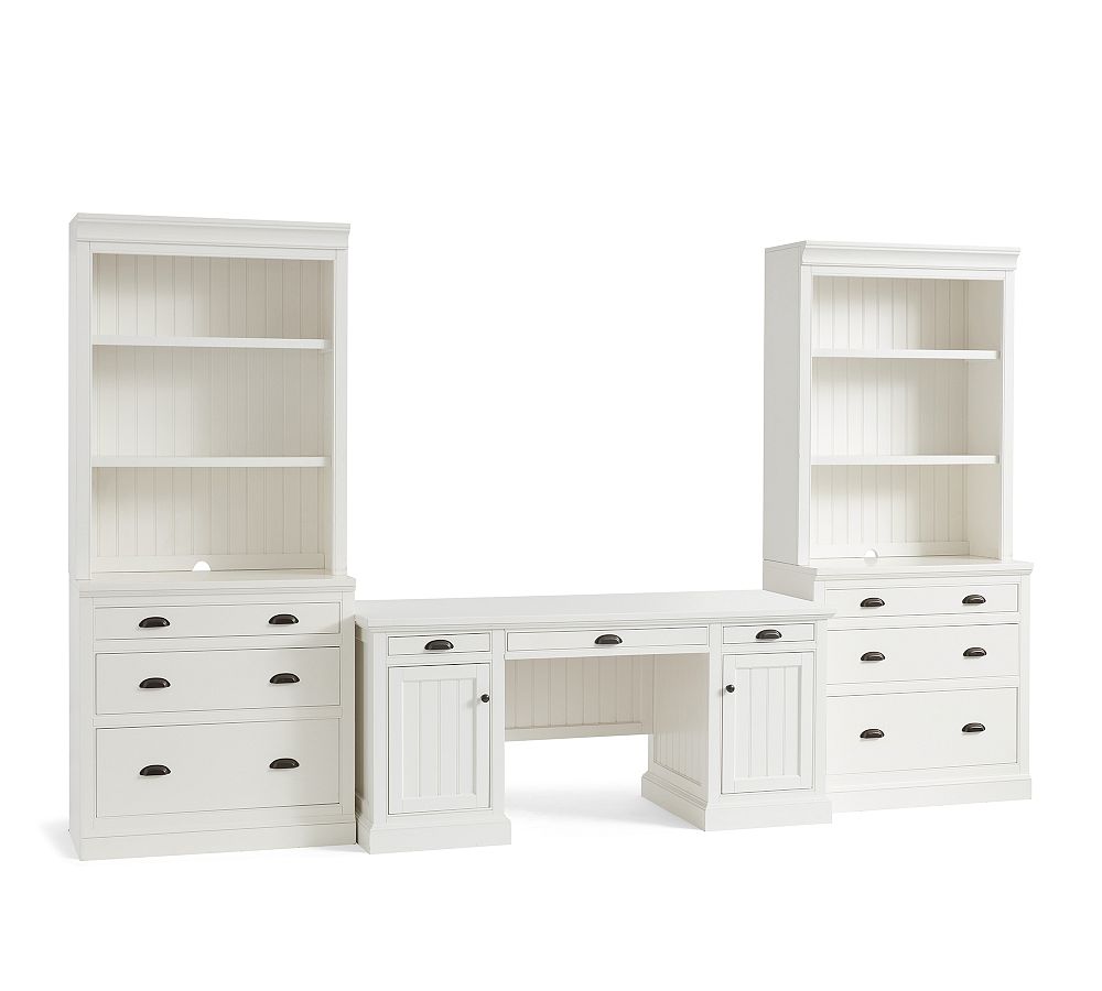 Aubrey Executive Desk Office Suite with File Cabinets (140&quot;)