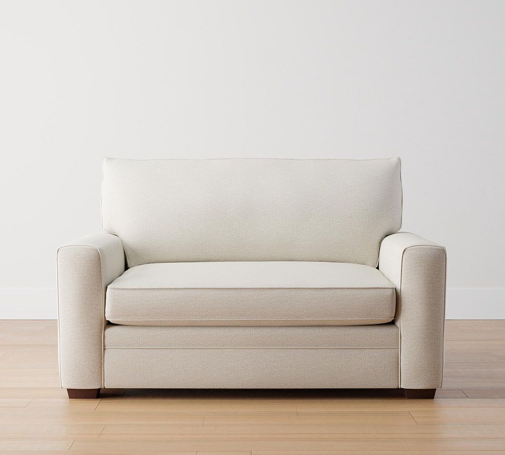 Pearce Square Arm Upholstered Single Sleeper Sofa with Memory Foam Mattress