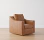 Cameron Slope Arm Leather Swivel Chair