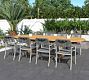 Nassau 9-Piece Teak Oval Table with Garey Rope Dining Armchair Set