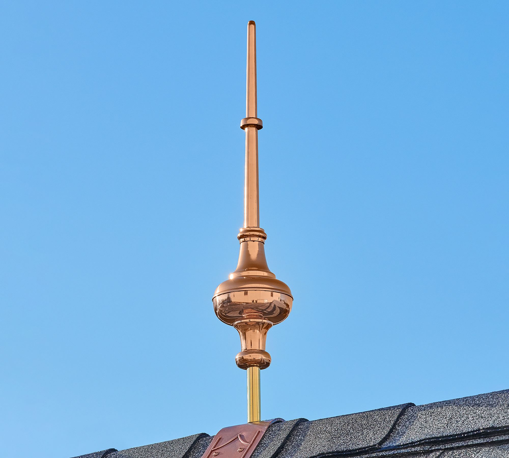 Cassandra Copper Finial with Roof Mount