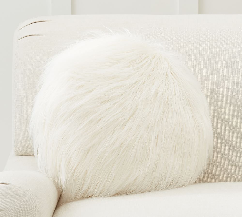 Pottery barn 2024 mongolian fur pillow