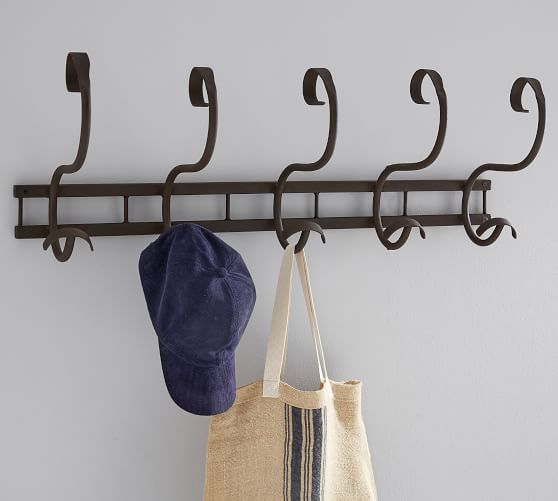 Isabelle Bronze Row of Hooks | Pottery Barn