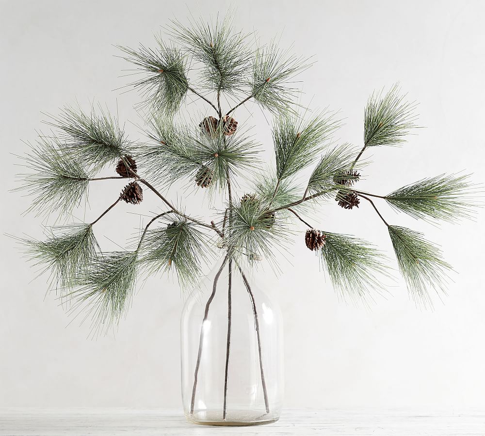 Faux Needle Nose Pine Branches - Set Of 2