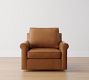 Cameron Roll Arm Leather Swivel Chair