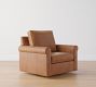Cameron Roll Arm Leather Swivel Chair