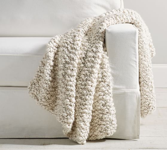 Shiloh Chunky Handknit Throw Blanket Pottery Barn