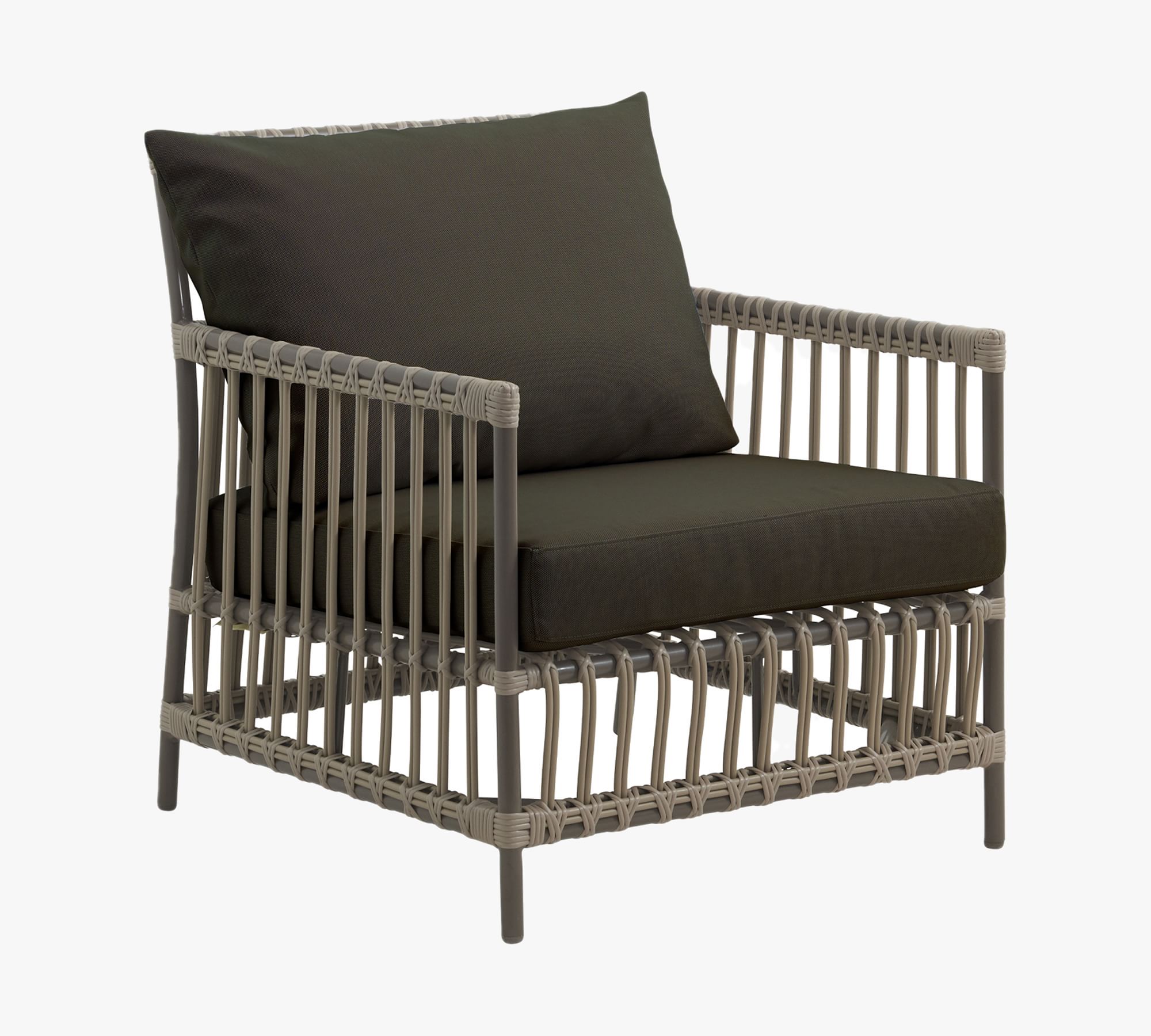 Caroline Alu-Rattan Outdoor Lounge Chair