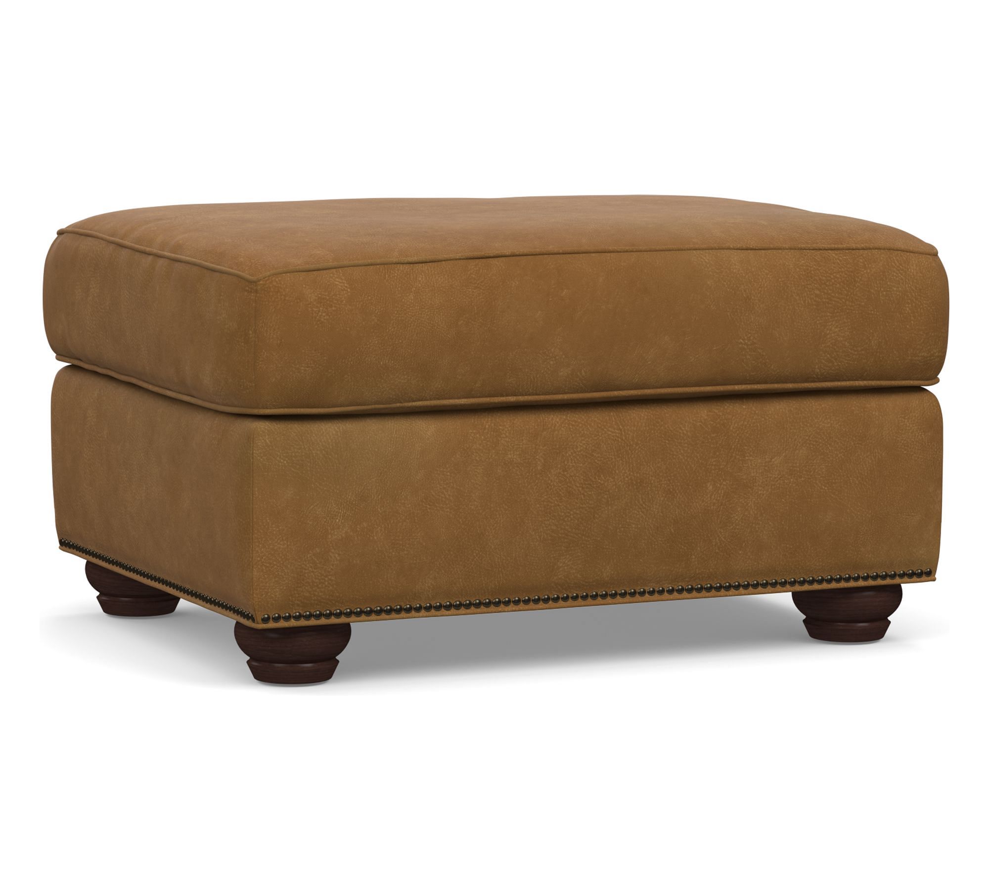 Webster Leather Ottoman