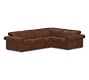 Ultra Lounge Roll Arm Leather 4-Piece Reclining Sectional (116&quot;)