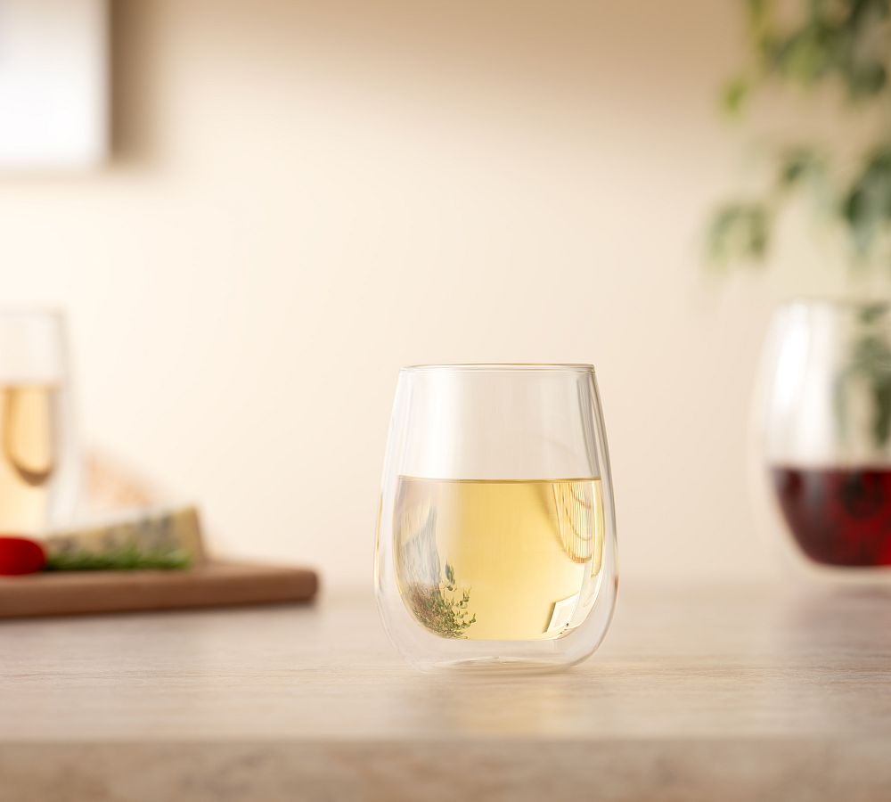 Bodum Skal Double Wall Chardonnay Stemless Glass - Set of 2
