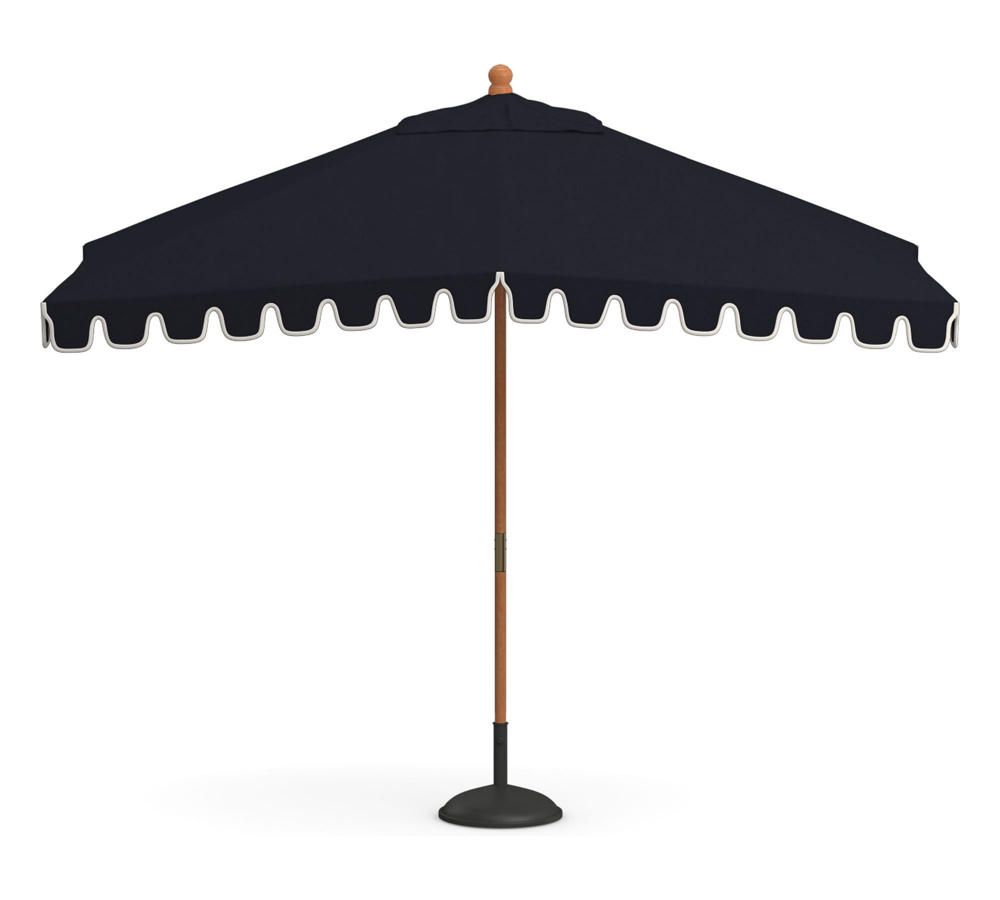 Premium 10' Rectangular Portofino Patio Umbrella – Teak Frame​