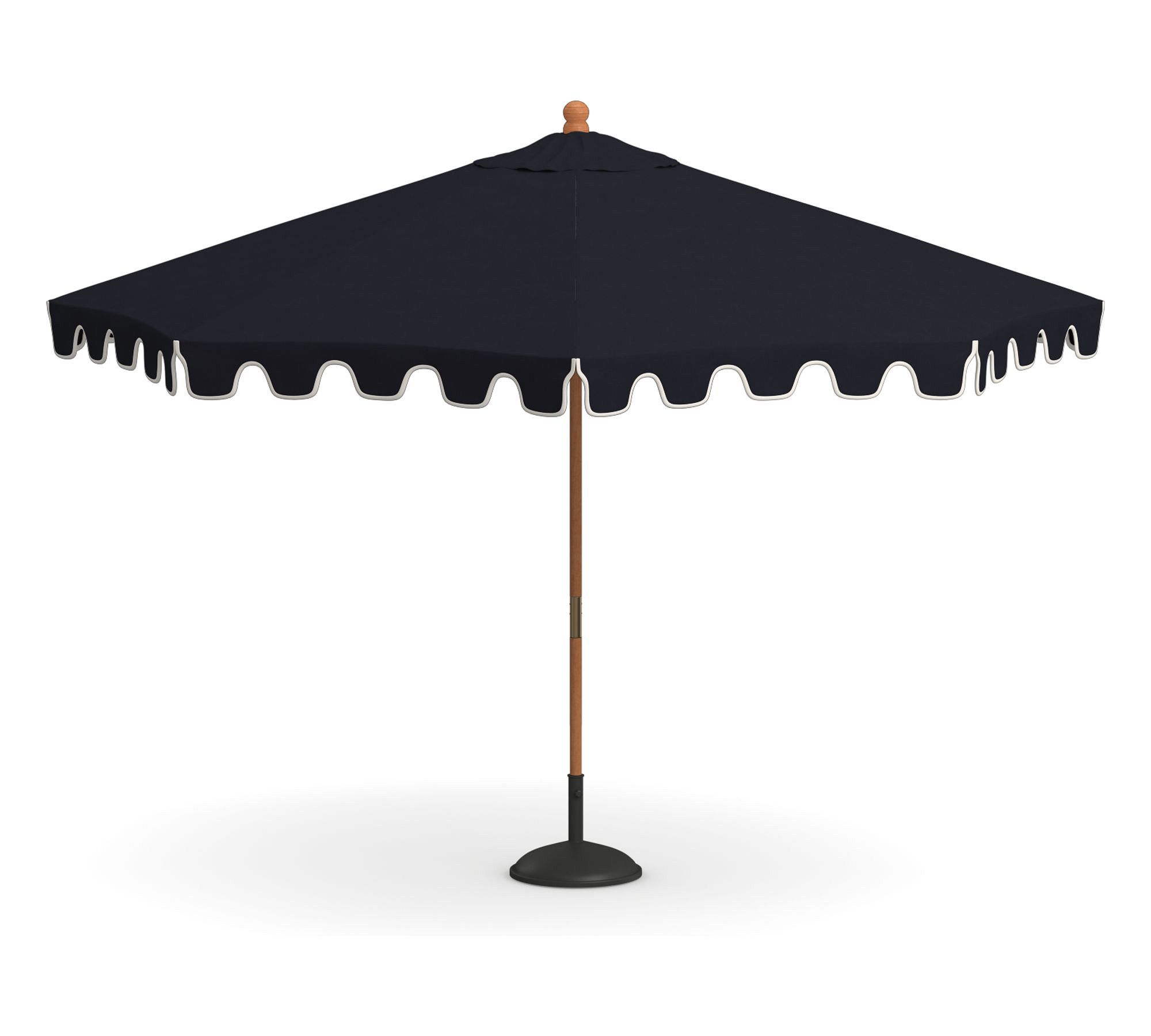 Premium 9' Round Portofino Patio Umbrella – Teak Tilt Frame​