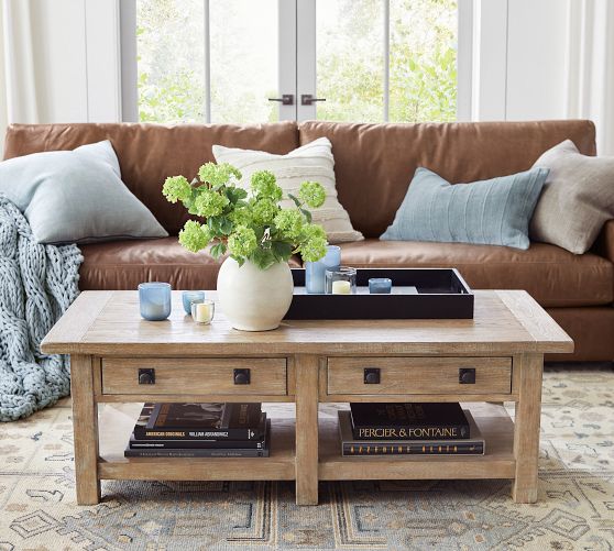 Pottery barn store benchwright coffee table