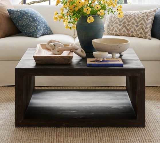 Folsom Large Square Coffee Table (40") Pottery Barn