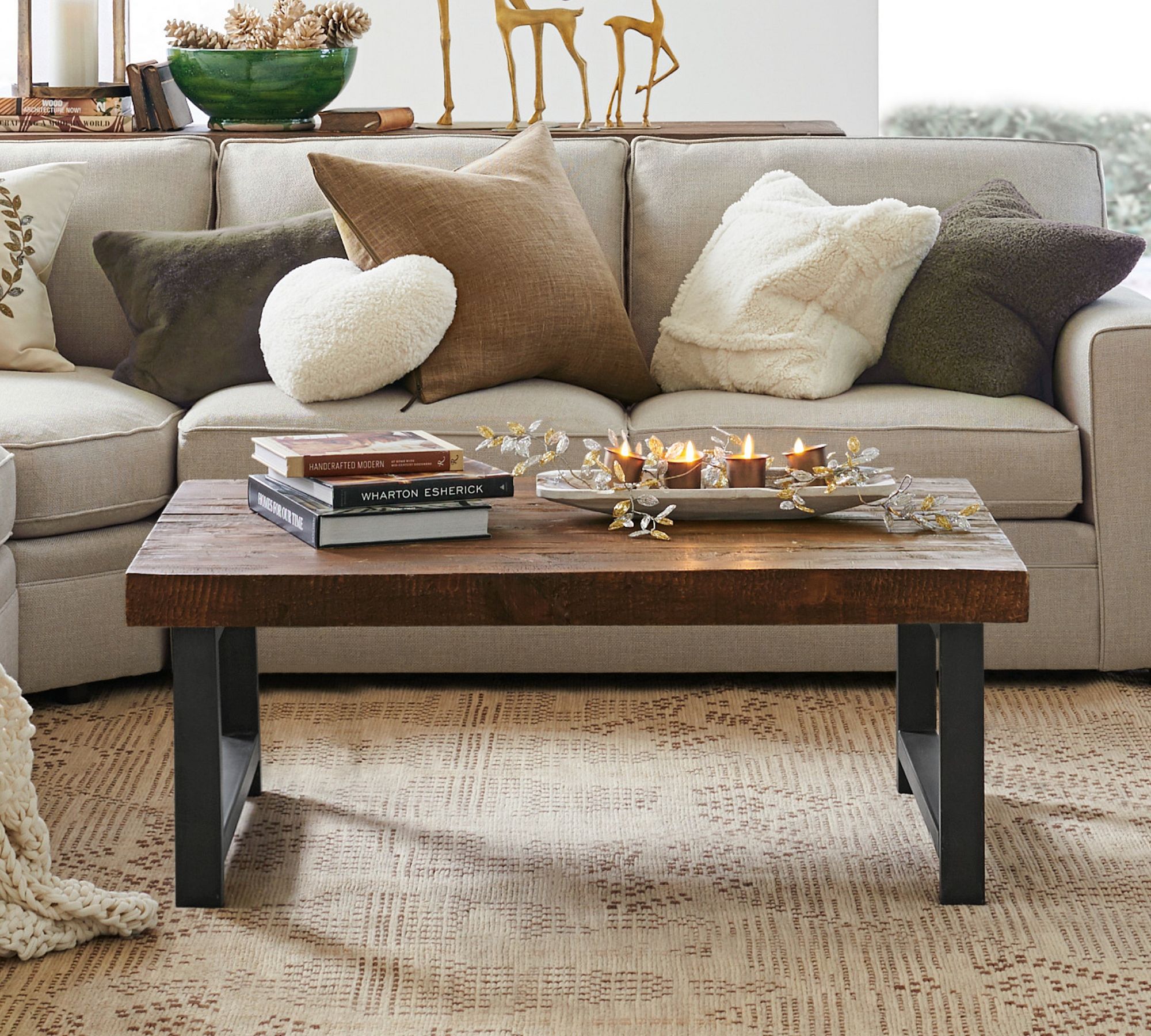 Griffin Rectangular Reclaimed Wood Coffee Table (60")