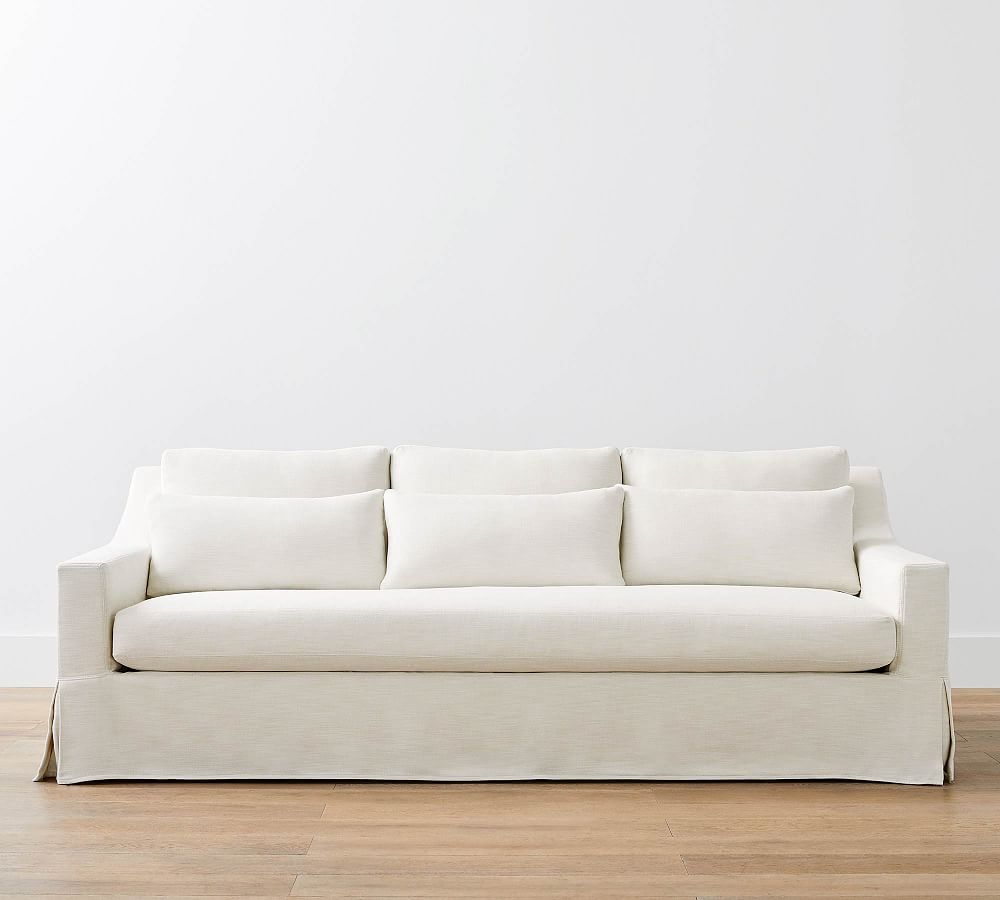 York Slope Arm Deep Seat Slipcovered Sofa (60&quot;&ndash;95&quot;)