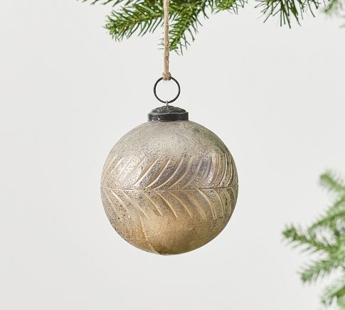 Glitter Pinecone Sphere Ornament