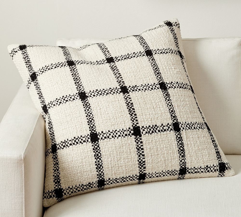 Ashlynn Windowpane Plaid Pillow Pottery Barn