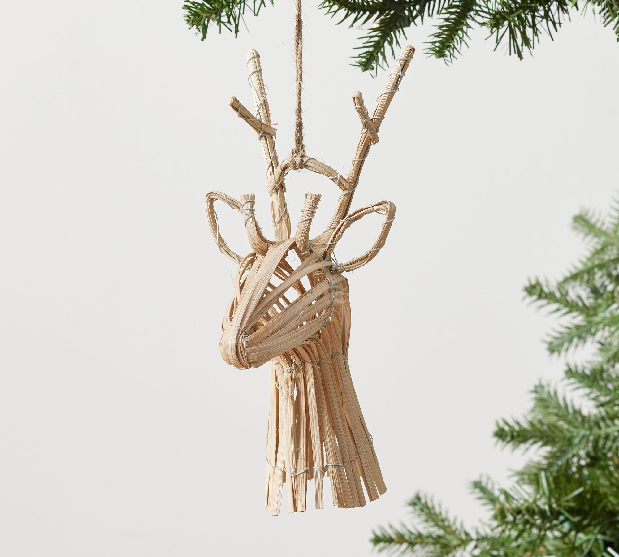 Wooden Buck Head Ornament