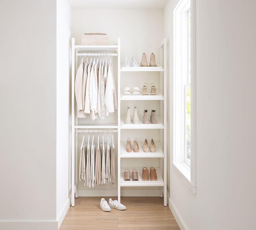 Essential Walk-In Closet by Hold Everything, 4' Hanging System with Shoe  Storage​