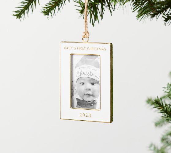 2023 Baby's First Christmas Frame Ornament Pottery Barn