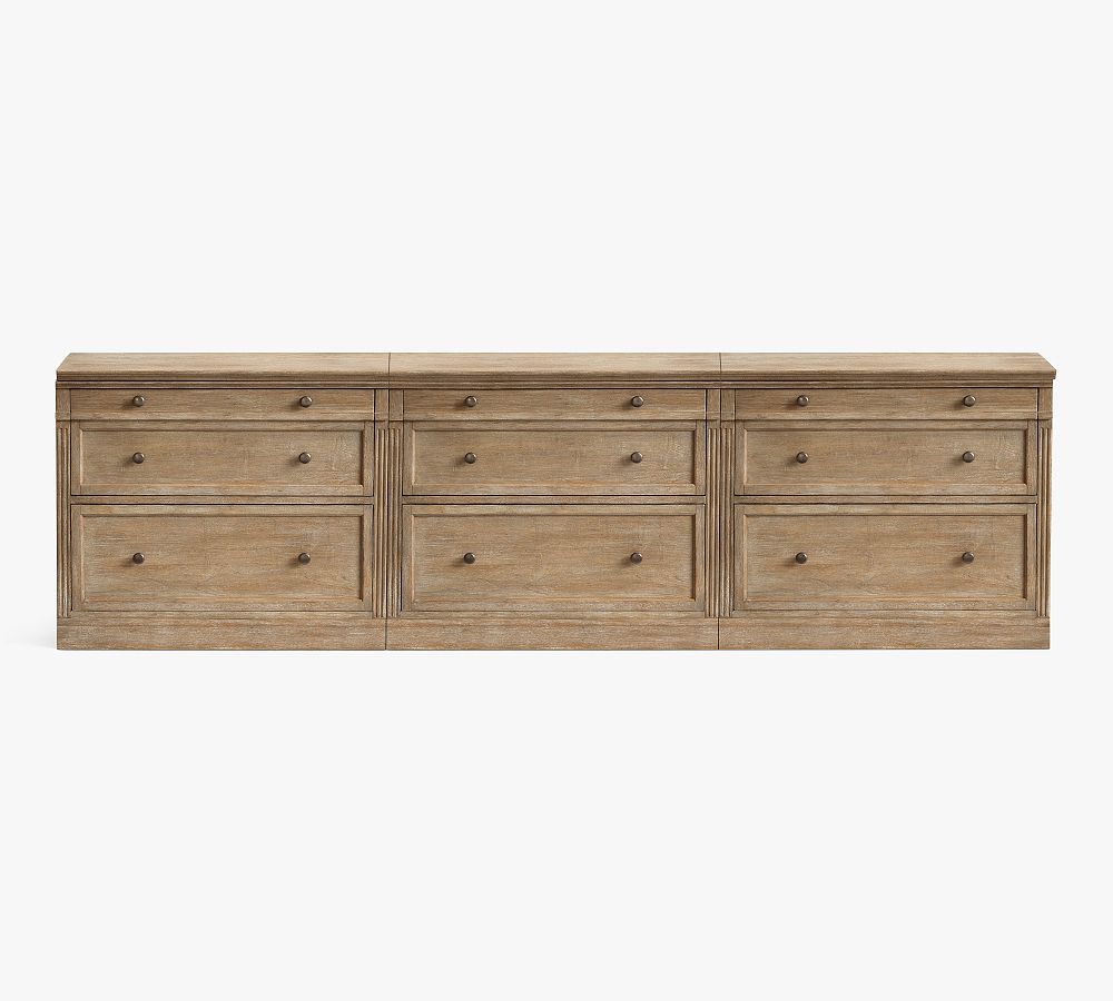 Livingston Media Console with File Cabinets (105&quot;)