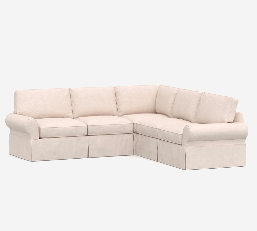 PB Basic Slipcovered 2 Piece L-Sectional