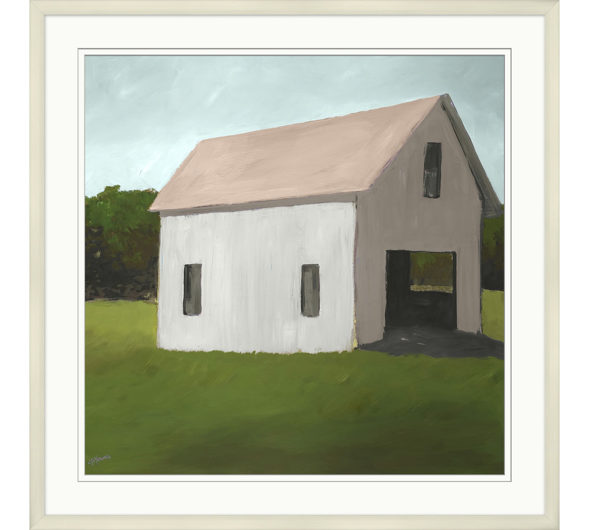 Little Barn Framed Canvas