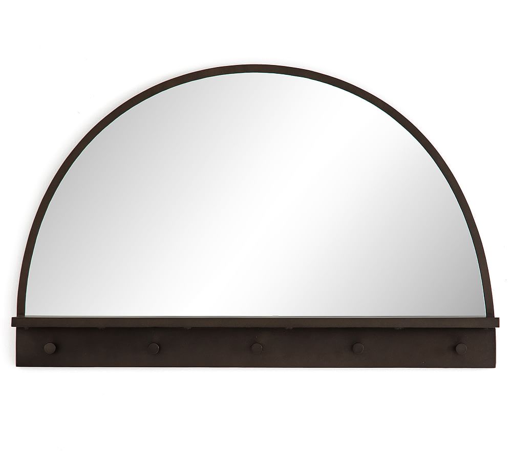 Maxwell Entryway Mirror with Hooks