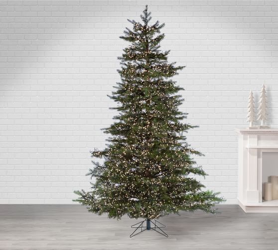 Lit LED Monaco Pine Faux Christmas Tree Pottery Barn
