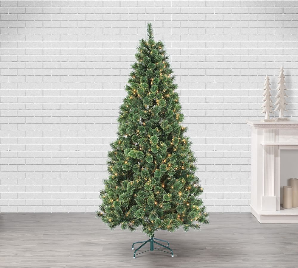 Lit Deluxe Cashmere Pine Faux Christmas Tree