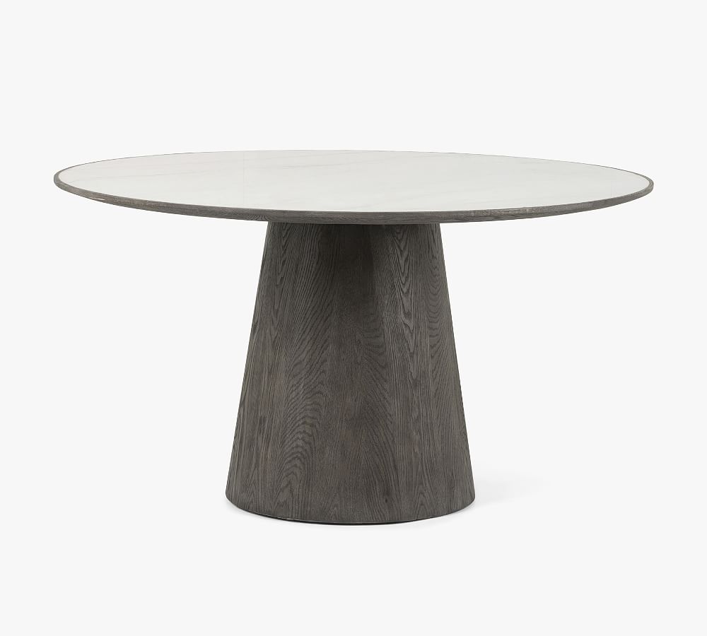 Greagle Round Marble Pedestal Dining Table