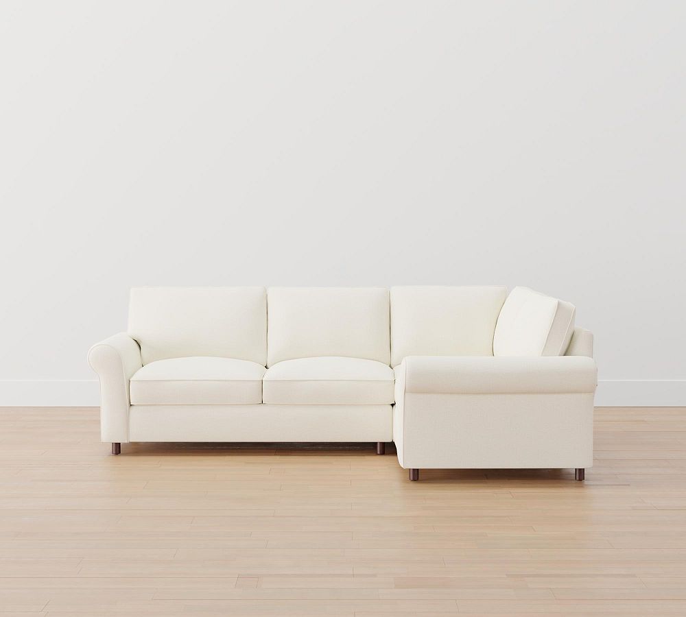 PB Comfort Roll Arm 3-Piece Sectional (108&quot;)