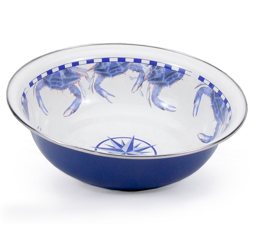 Golden Rabbit Blue Crab Enamel Collection | Pottery Barn