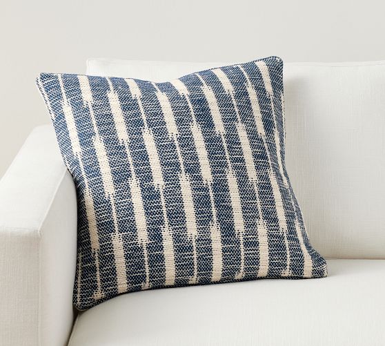 Jacquard Reversible Striped Pillow Pottery Barn