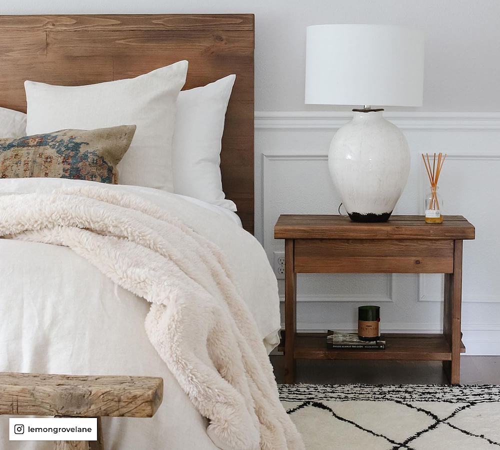 North Reclaimed Wood Nightstand | Pottery Barn