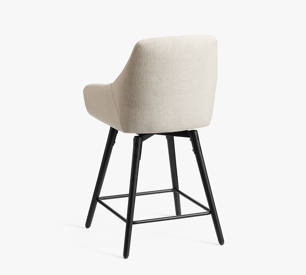 Oakville Upholstered Swivel Counter Stool Pottery Barn
