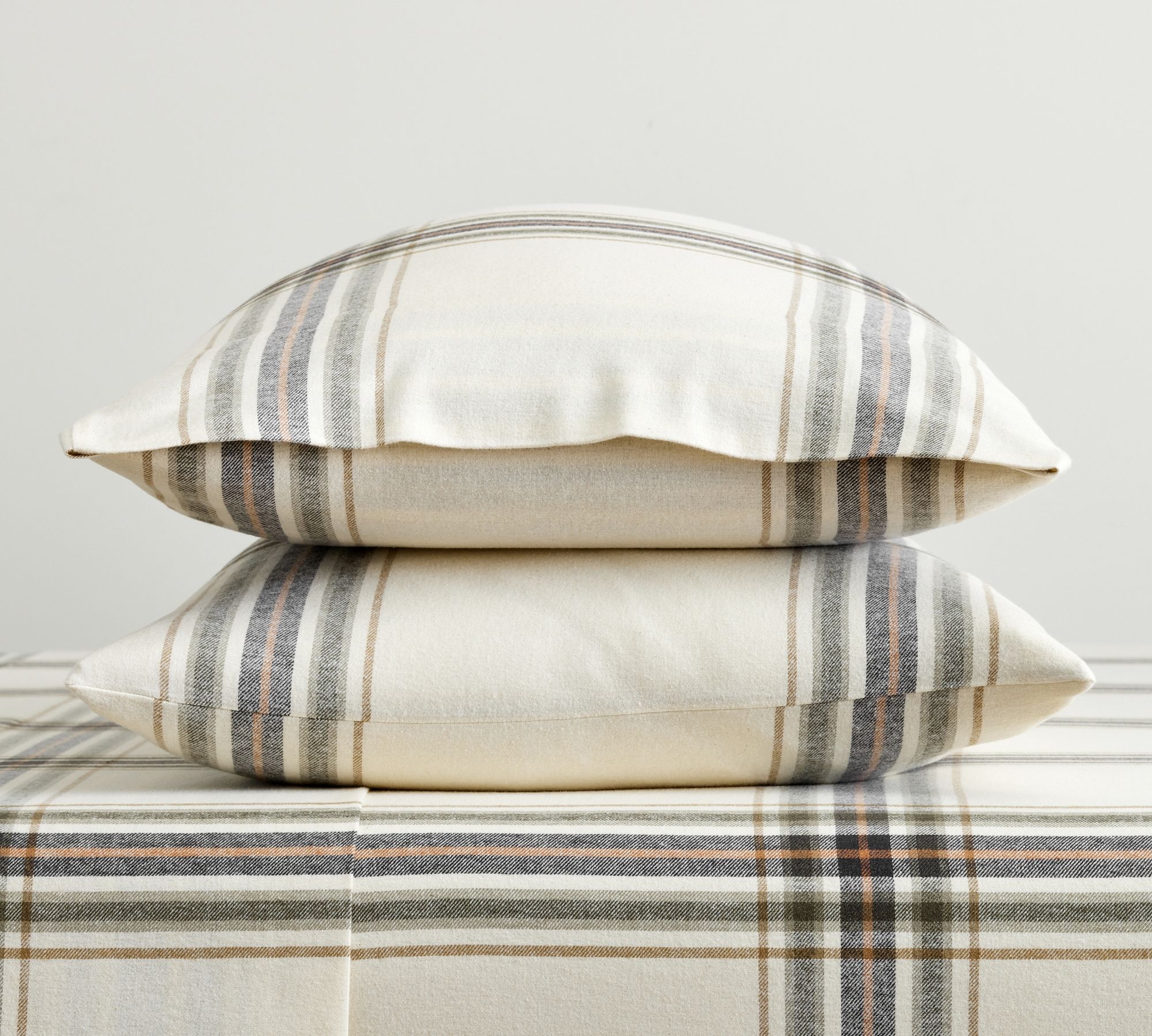 Logan Plaid Flannel Pillowcases - Set of 2