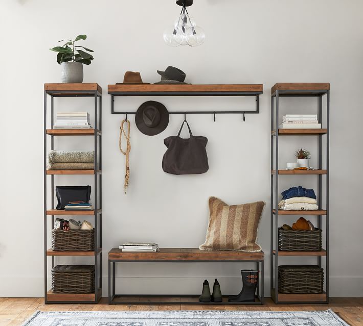 Malcolm Entryway Wall Shelf with Hooks