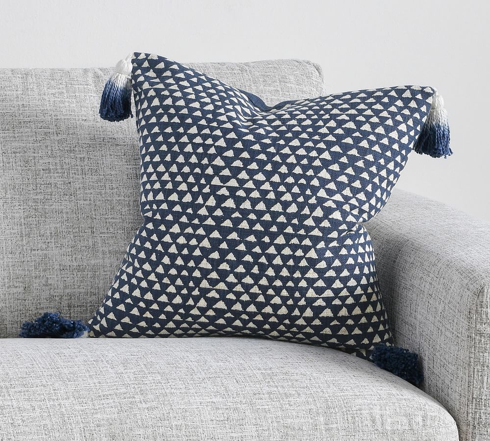 Idelle Printed Pillow Cover With Tassels